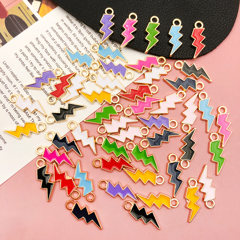 1 Piece Ig Style Cartoon Style Lightning Alloy Enamel Plating Pendant Jewelry Accessories display picture 2