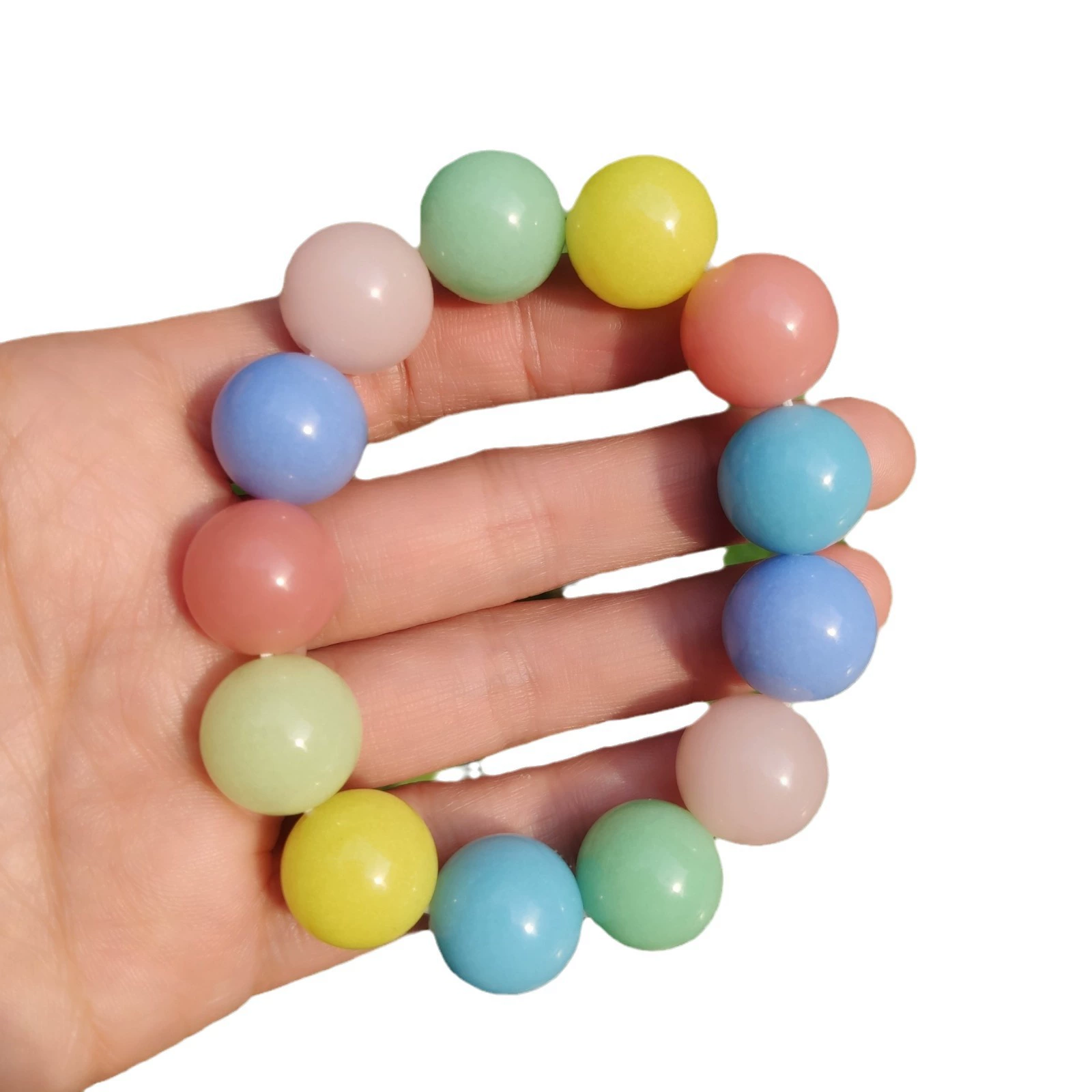 Round Glow Beads, Luminous Stone Spheres, Drilled 6–20 mm for DIY Bracelets