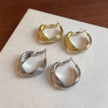 夸张扭曲几何百搭耳圈女韩国气质网红时尚高级感耳环新款个性耳饰