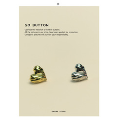 Yisen ESSTUDIO Metal Small Heart Button Retro Heart-Shaped Button for Women's Blouses and Sweaters, Cuff and Collar Decorations