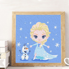 数字油画diy手工儿童油彩画填色画画卡通小尺寸迷你填充水彩简单