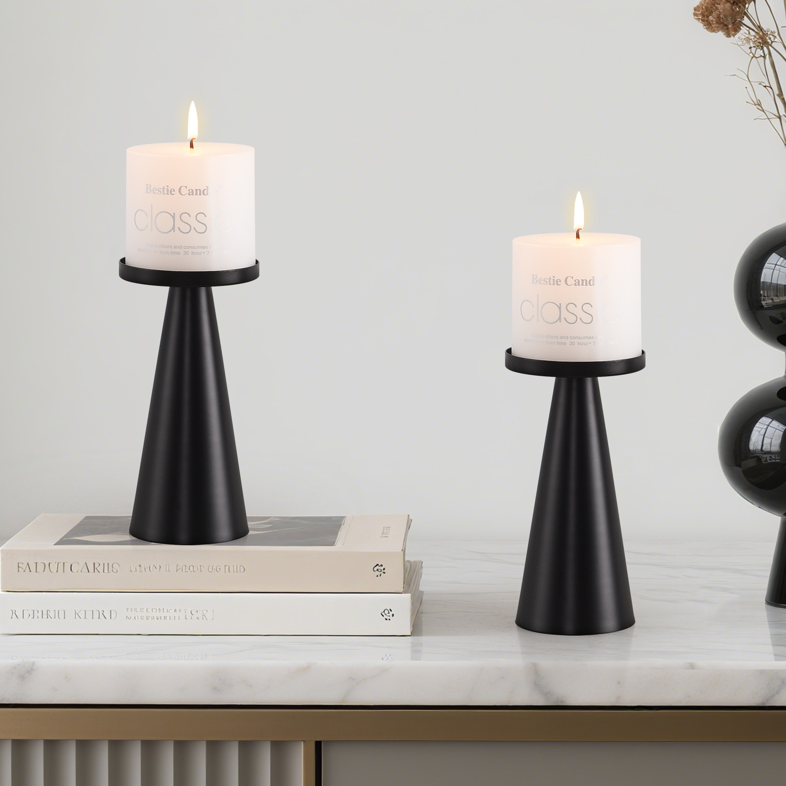 Mesa de comedor Taza de vela de hierro forjado Decoración ligera del día de San Valentín Luz de velas Cena Accesorios Candelabro interior Candelabro Decoración de sala de estar