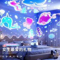 Children's Starry Sky Lantern Projector Toys Birthday Gift Girl full of star bedroom ceiling small night lamp music box