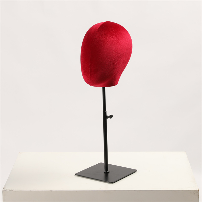 Soporte de Cabeza de Maniquí para Sombreros y Pelucas de Terciopelo para Escaparates
