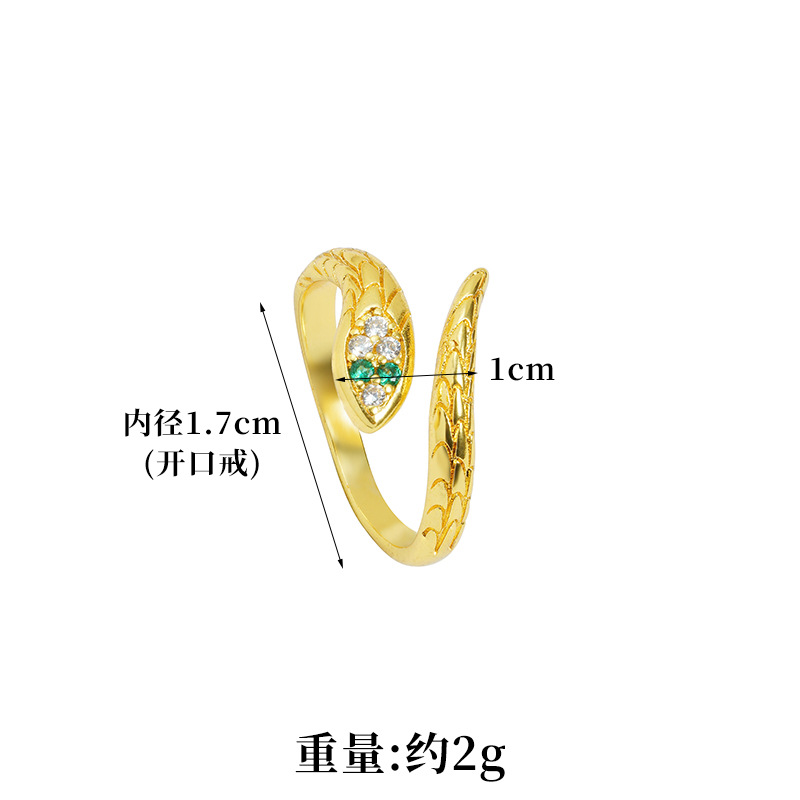 Nuevo anillo de oro de arena vietnamita, año de la serpiente, zodiaco, anillo abierto, joyas no se desvanecen.