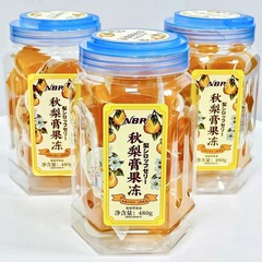 眾星秋梨膏果凍480g桶裝北海道風味蒟蒻果凍夏日休閒零食兒童解饞