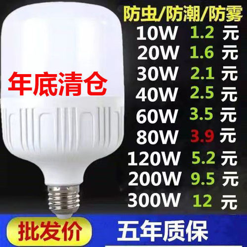 LED energy-saving light bulb Gao Fushuai light bulb household ultra-bright e27 thread screw power-saving durable bulb B22 bayonet
