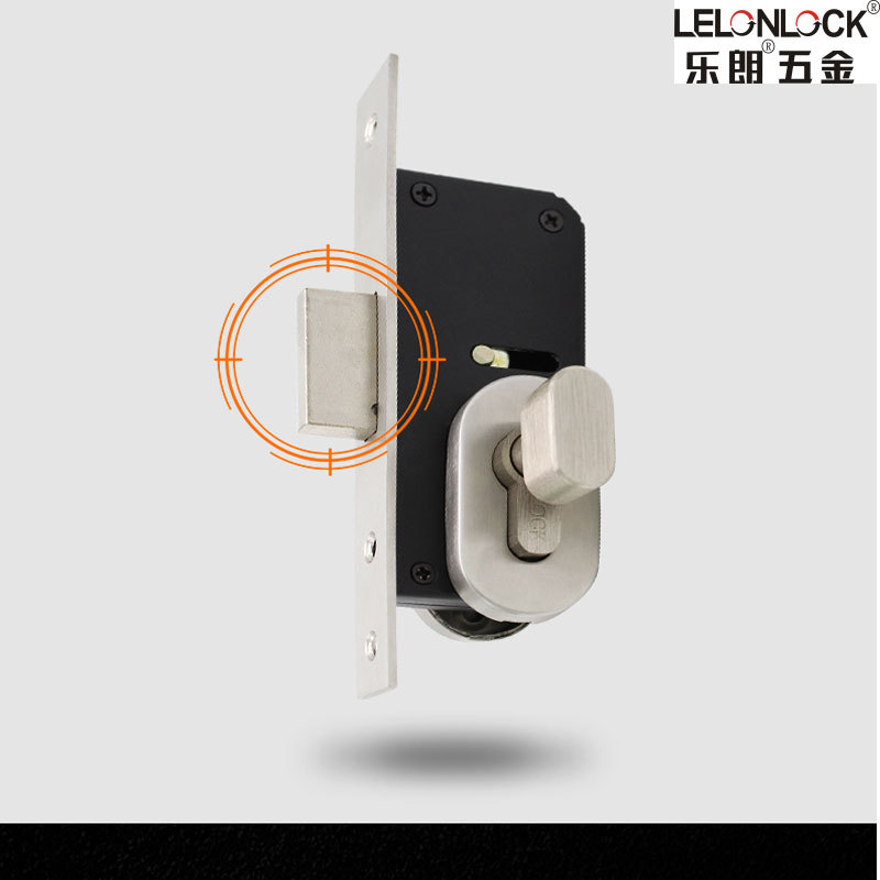 Cerradura de canal estándar europea de acero inoxidable 304 al por mayor 30 cerradura de núcleo de cuerpo de cerradura de lengüeta cuadrada única Cerradura de puerta invisible interior de marco estrecho