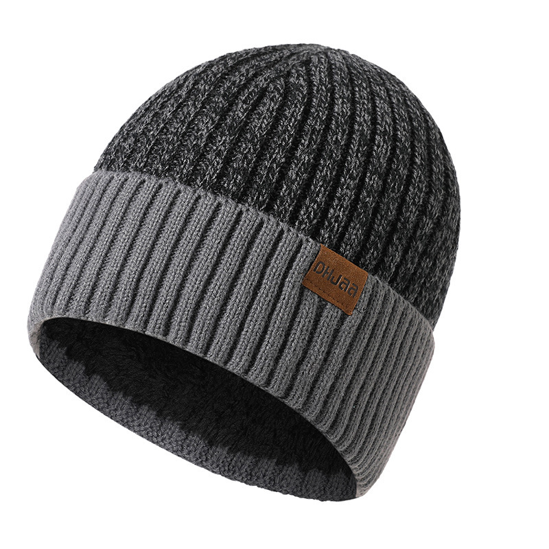 Unisex Herren Winter Doppelstrickmütze Erwachsene Fleece warme Strickmütze_voghion.com