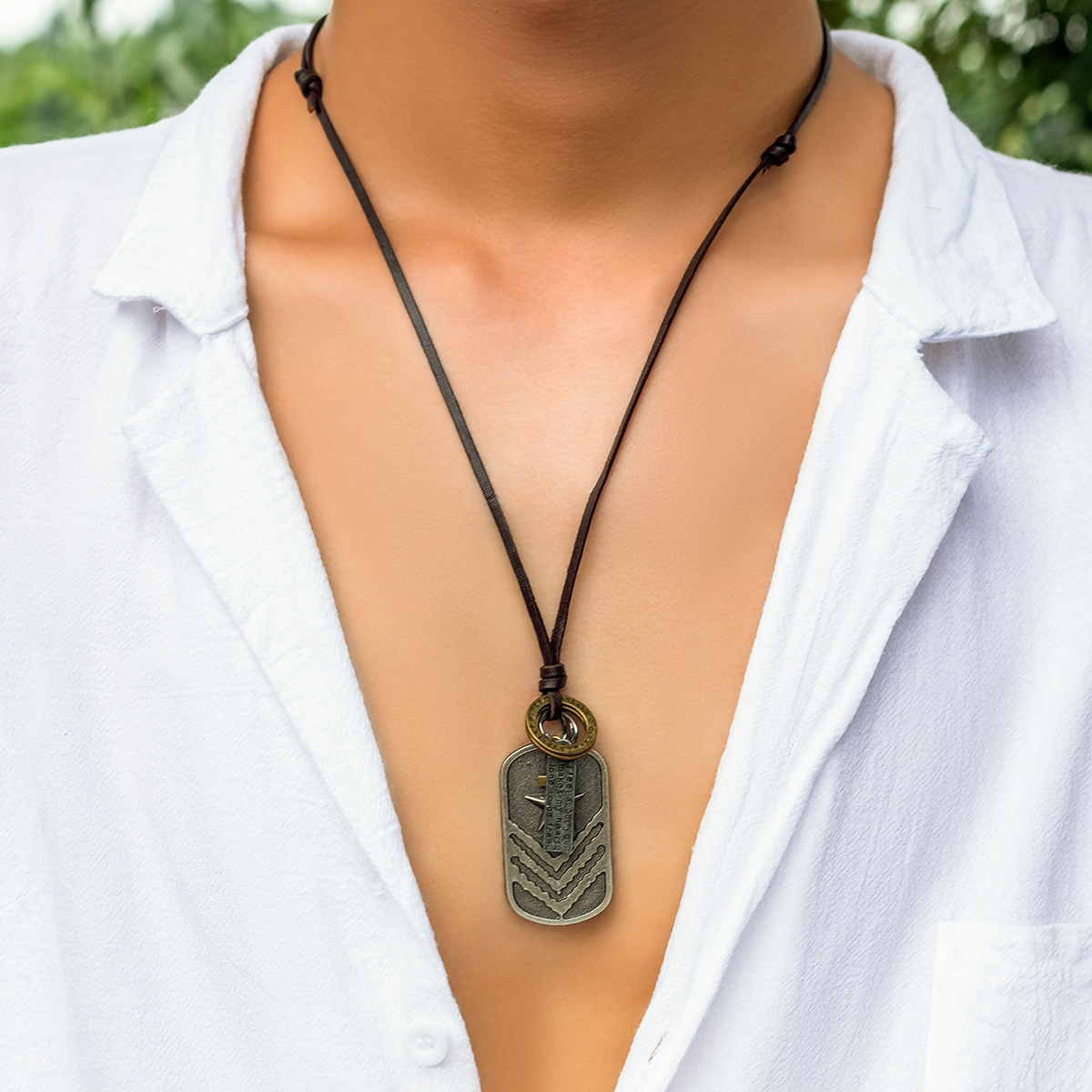 retro necklace hip-hop style