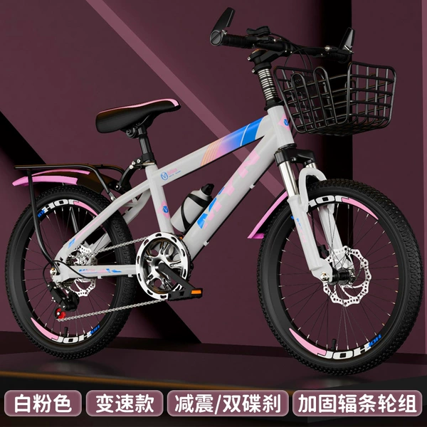 Fuchsia shock-absorbing bike shifter (brake handle) disc brake