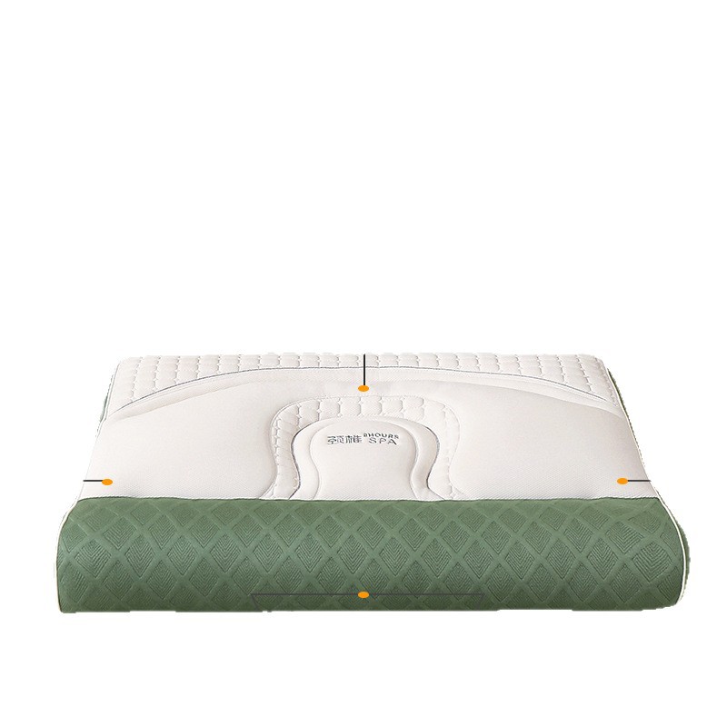 Nuevo algodón de punto anti-tracción almohada de protección del cuello no colapsa dormir núcleo de almohada spa casero almohada de columna cervical baja image 6