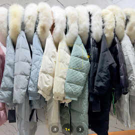 反季大鹅羽绒服尾货批发现货同步专柜商场品牌撤柜女装实体直播