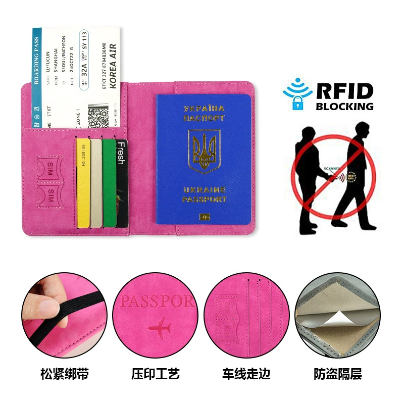 Polyurethane passport case, protective case for traveling, set, passport bag, anti-theft