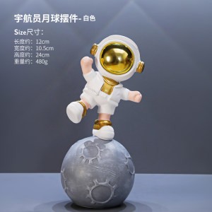 Reloj de astronauta adornos de sala de estar dormitorio lujo ligero reloj de escritorio tipo reloj electrónico decoración despertador