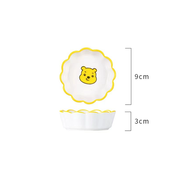 Yellow bear head food bowl (independent packaging)