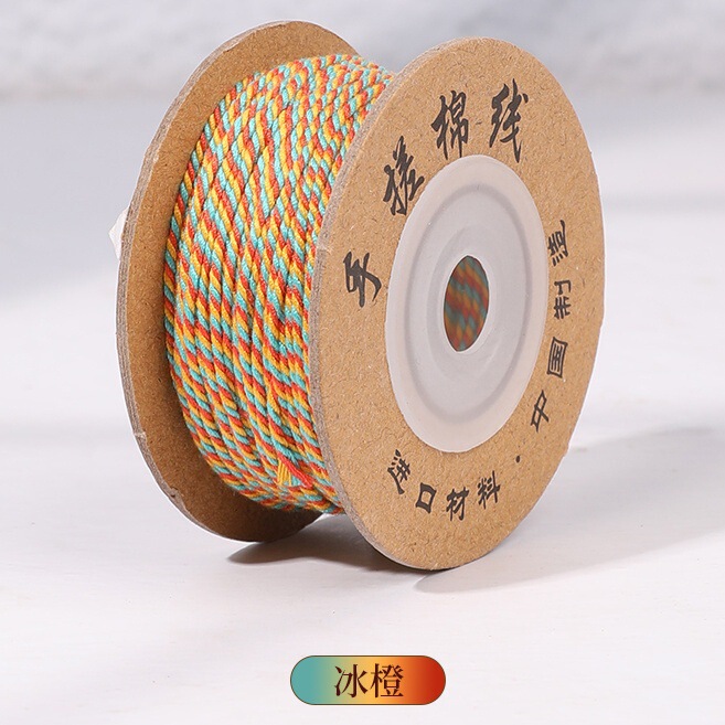 Cen 30m 手でこすった綿糸チベット編みロープ手作り DIY ブレスレット編みロープ多本耐摩耗性チベットロープ|undefined