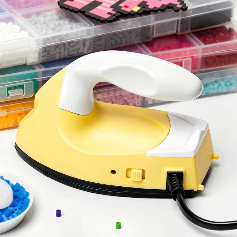 Mini electric iron with switch for beadwork, educational DIY tool for beadwork