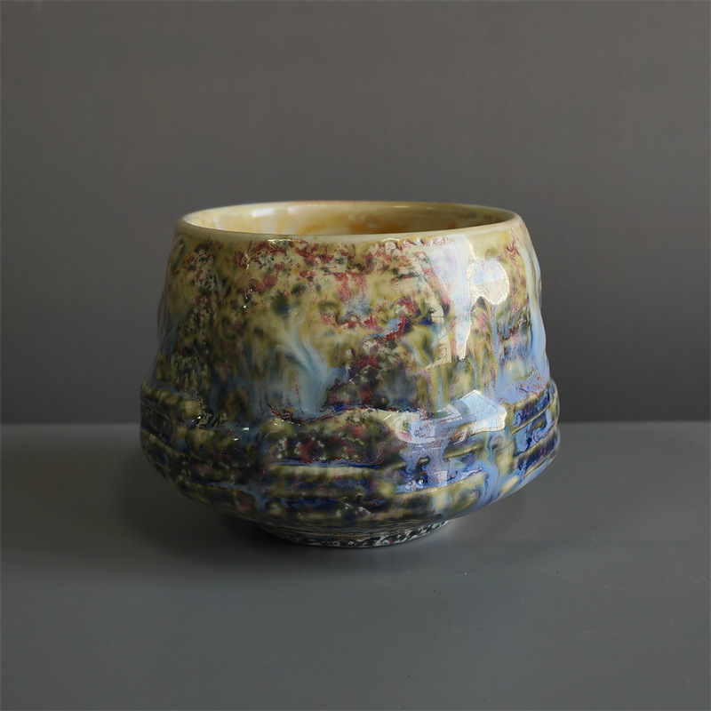 418-A 휴대용 커피잔(외부는 파란색, 내부는 노란색) 220ml