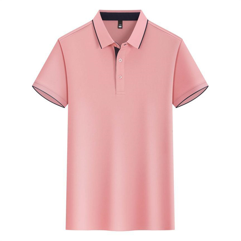 Polo de solapa de color a juego, ropa de trabajo personalizada, camiseta de manga corta transpirable, camisa publicitaria, mapa de impresión, borde de cinturón bordado