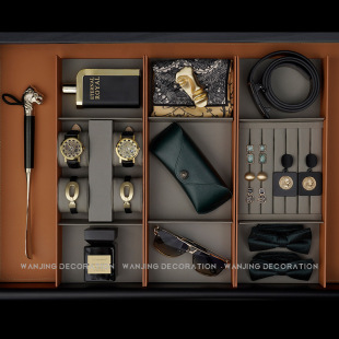 Cloakroom Island Cabinet Jewelry Ornaments Model Room Jewelry Combination Drawer Cabinet Grids Decorative Belt Belt Watch