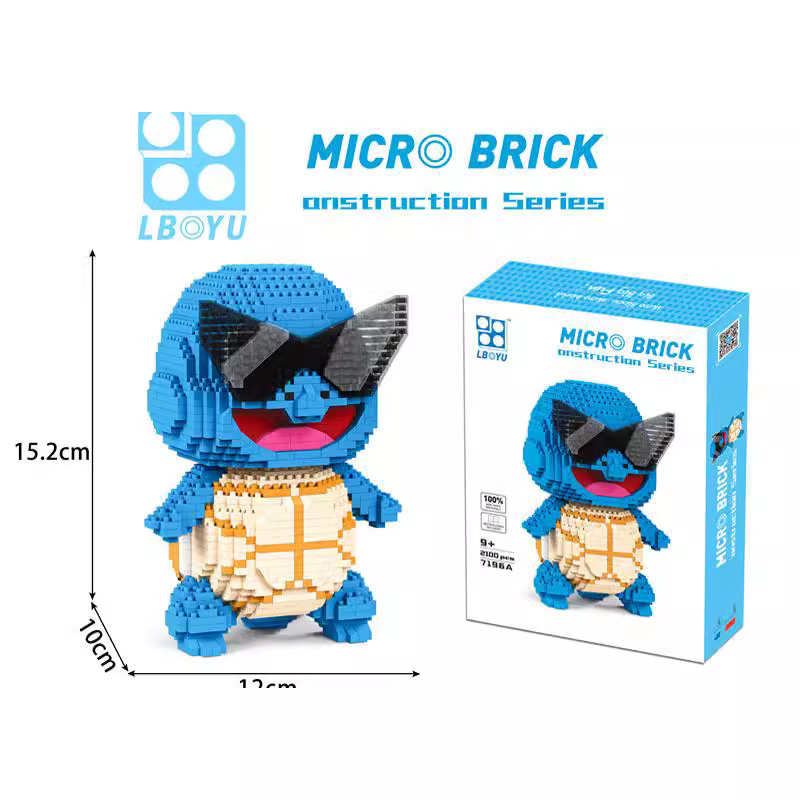 Lebaiyu 7081A miniatura pequeña partícula bloques de construcción de juguete micro partícula anime Montaje e inserción 7195A-7198A