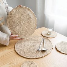 日式亚麻隔热垫防烫餐盘垫餐垫餐桌垫菜垫碗家用锅垫杯垫编织垫子