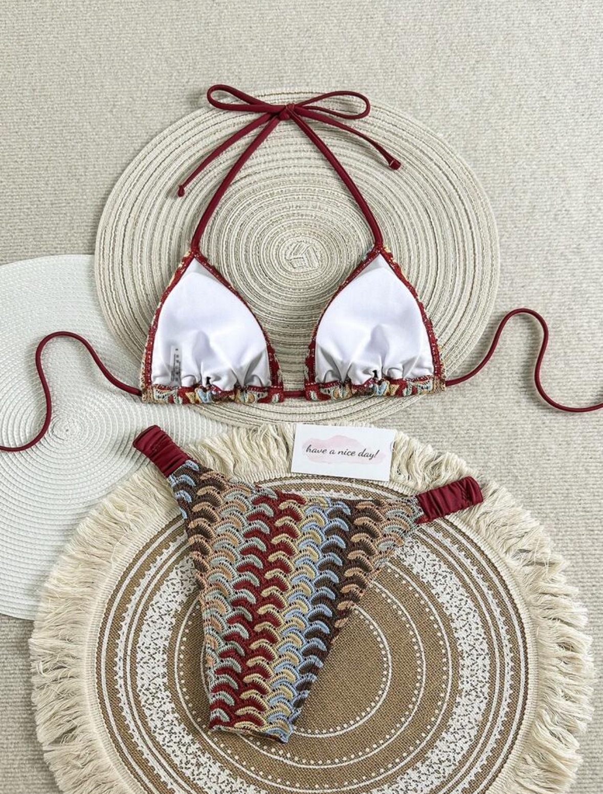 Women's Knitted Two Piece Bikini Set For Beach Vacation Sexy Style_voghion.com