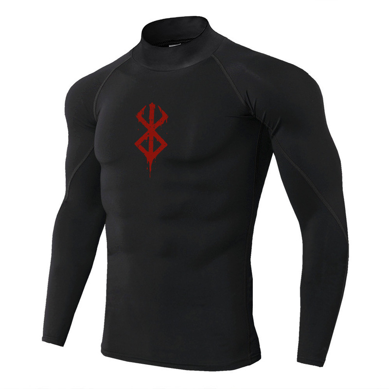 High-Neck Fitness Clothing for Professional Muscle Trainers, Long-Sleeved Compression Shirt for Men, Quick-Dry Running Sports Elastic Stand-Collar Sweat Suit High-Neck Fitness Clothing for Professional Muscle Trainers, Long-Sleeved Compression Shirt for Men, Quick-Dry Running Sports Elastic Stand-Collar Sweat Suit