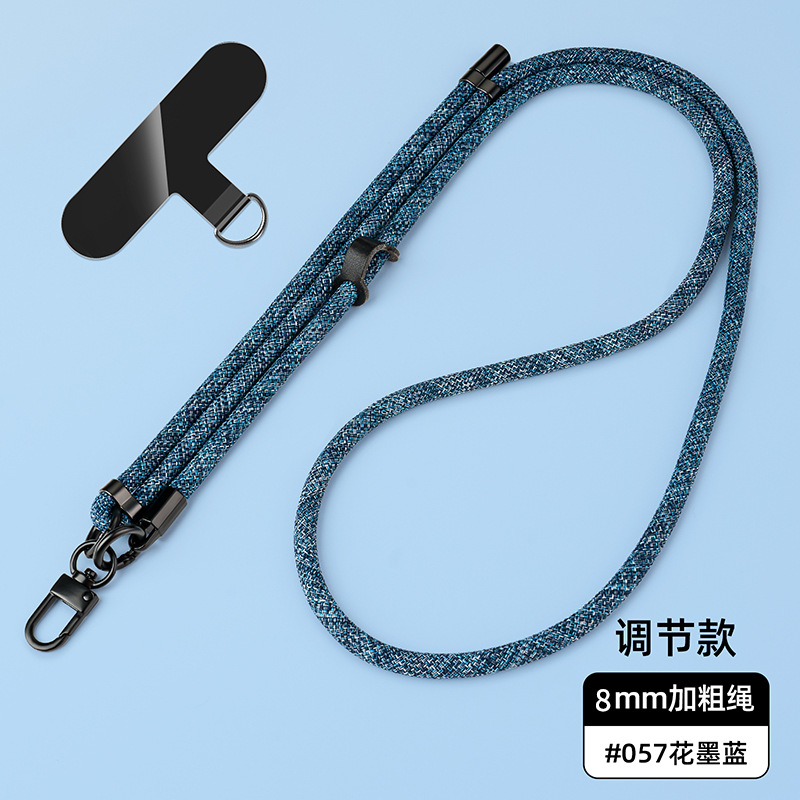 Cordón para teléfono móvil de 8mm, cuello colgante, mensajero, muñeca, eslinga de nailon resistente, cuerda anti-pérdida, longitud ajustable, espalda