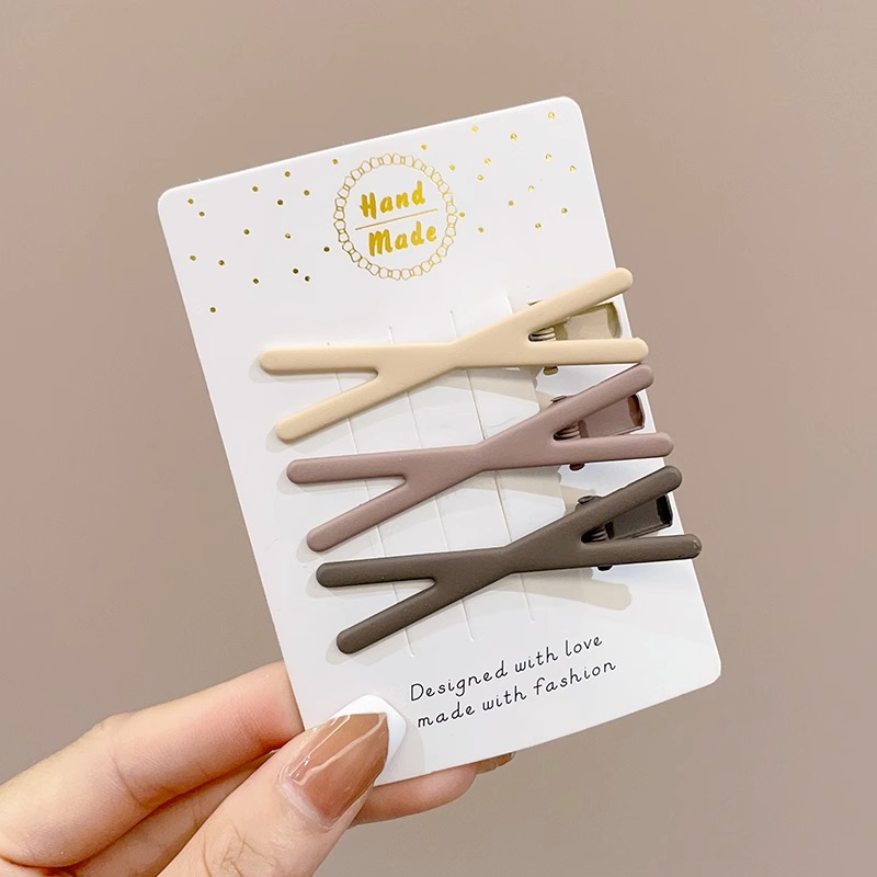 Clip de flequillo de color café con leche, pinza para el cabello estrella, prensa, accesorios para el cabello para mujer 2025, accesorios para el cabello, clips para cabello roto, clips laterales, clips bb