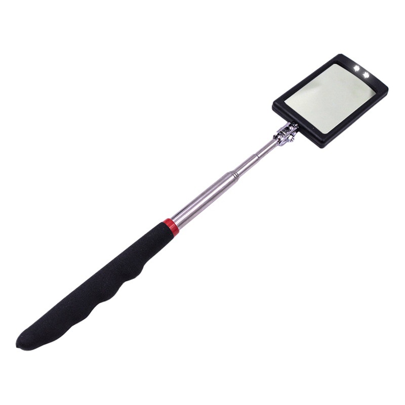 Tamaño de inspección LED Espejo de inspección telescópico coche universal plegable espejo cuadrado parte inferior del coche endoscopio número Espejo de inspección