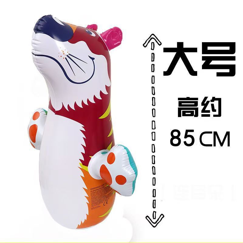 Dinosauro infláble de 90 cm de explosión de agua infláble para niños columna de boxeo accesorios juguetes de ventilación