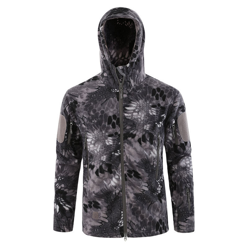 Nuevo chaqueta de terciopelo de hombre calentamiento transpirable chaqueta de asalto camiseta base al aire libre chaqueta encapuchada para montar