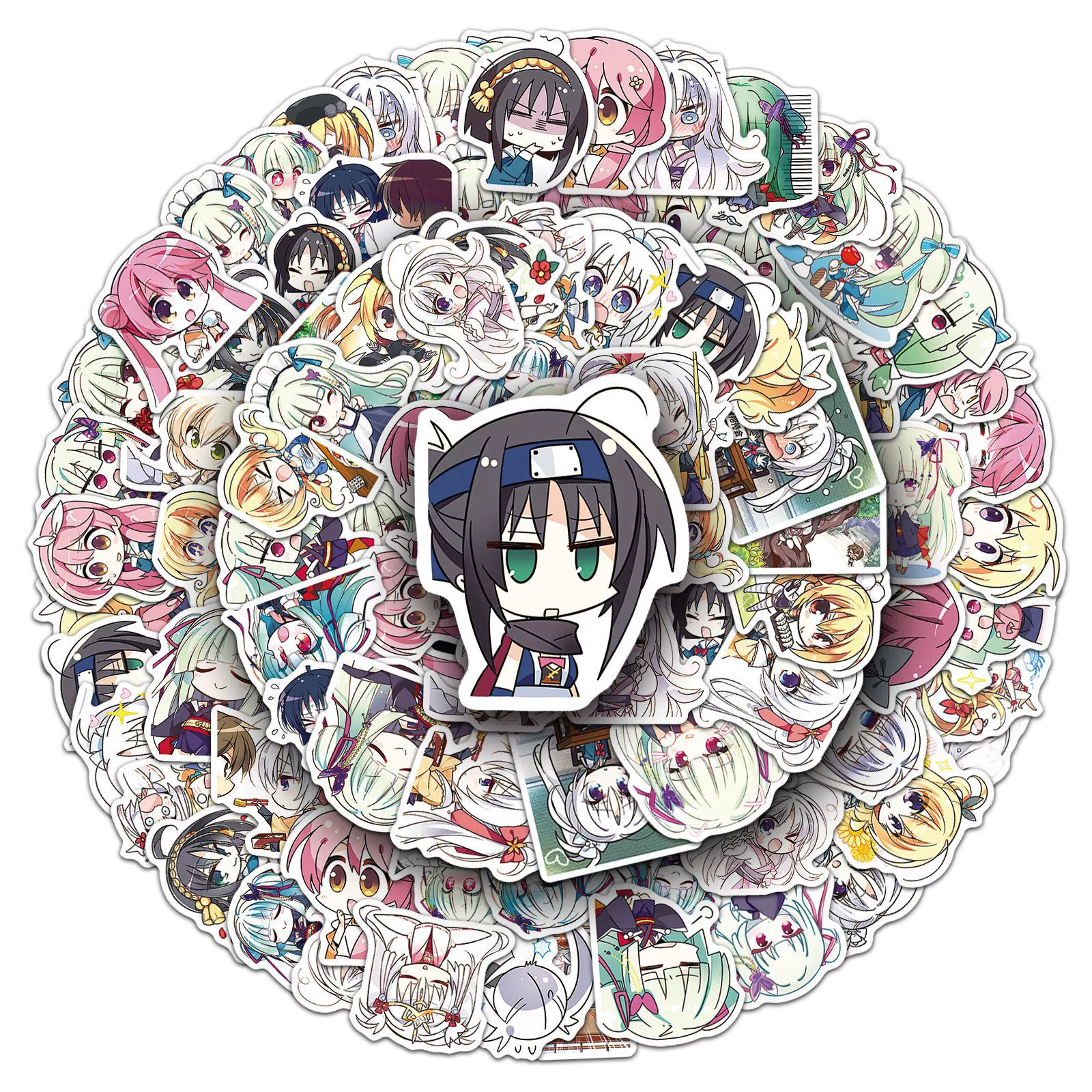 53 Qianlian Wanhua Stickers Beautiful Girl Game DIY Handbook Material Kawaii Waterproof Stationery Stickers Wholesale