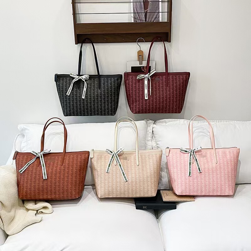 Cross-Border Wholesale Printed L-Size Crocodile Bag, Large Capacity Versatile Shoulder Tote Bag, Commuter Tote Bag, Handbag for Moms