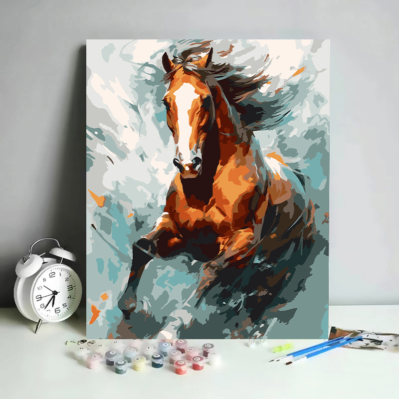 Digital Oil Painting DIY Coloring Animal Scenery Oil Painting Adult Filling Coloring Oil Texture Acrylic Painting
