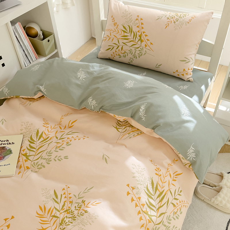 Dormitorio de estudiantes universitarios tres piezas de cama de algodón puro sábanas individuales de algodón cuatro piezas de cama de seis colchones 2025 nuevo