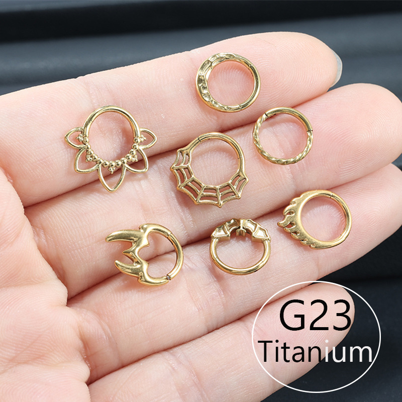 Pointed titanium steel lip stud product view