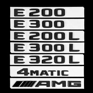 Mercedes-Benz E300L E200L E260 E350 arxa emblemi, qara yazı stikeri
