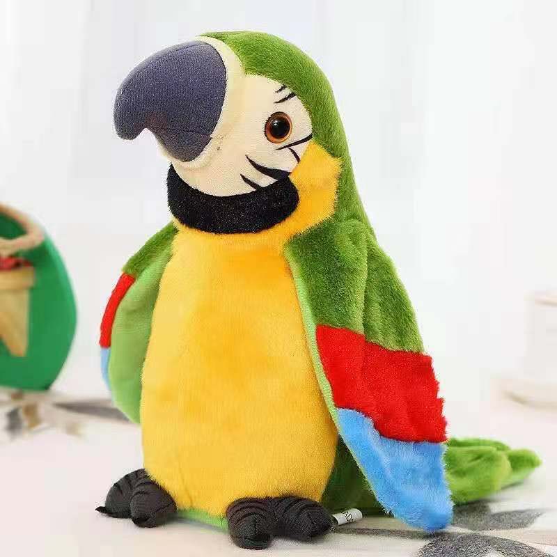 Juguete de peluche loro simulación niños y niñas que pueden grabar y hablar eléctrica pájaro mover lengua regalo