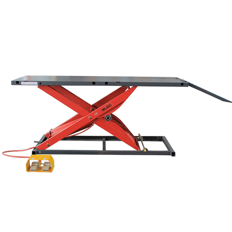 Motocicleta plataforma de mantenimiento eléctrico gran desplazamiento reparación neumática mesa elevadora Tijera