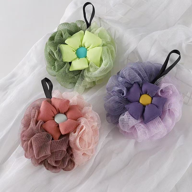 New Style Bath Ball with Cute Flowers, High Aesthetic Value, Super Soft Bath Ball from the Manufacturer, Bath Flower for Adults and Children