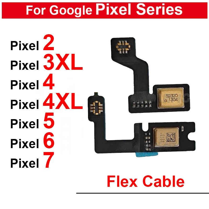 Кабель нижнего и верхнего микрофона для Google Pixel 2 / 4 XL / 3 XL / 5 / 7 / 6