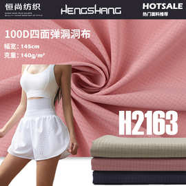 100D四面弹洞洞布 镂空布 透气运动户外 球服弹力面料