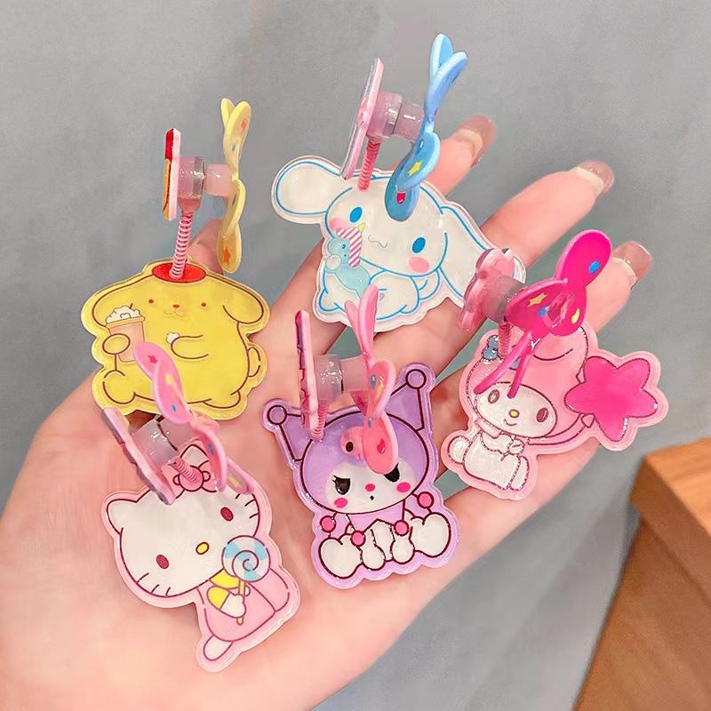 Niños lindo creativo lindo molino de viento pequeño pinza para el cabello accesorios para el cabello clip superior para niñas clip de flequillo de dibujos animados para bebés tocado de princesa