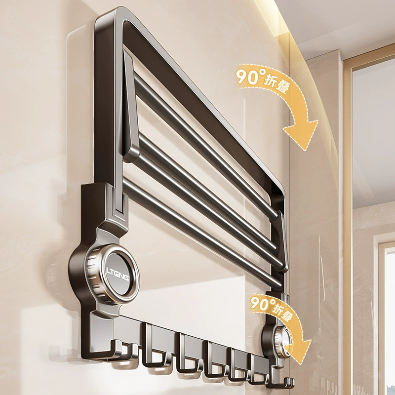 Suction cup towel rack bathroom without punching hanging rod bathroom storage rack integrated shower room toilet storage towel rack