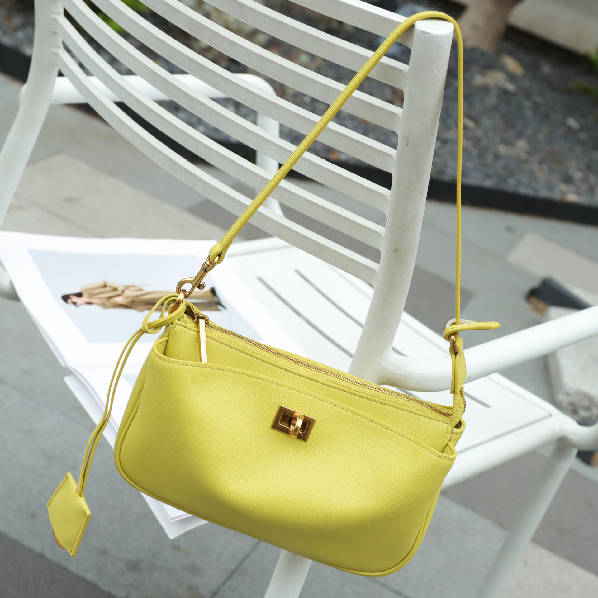 Nuevos bolsos transfronterizos primavera - verano 2025 nuevos rodeo Kelly palos franceses bolsos de cuero bajo las axilas bolso de mujer bolso de mujer bolso de mujer