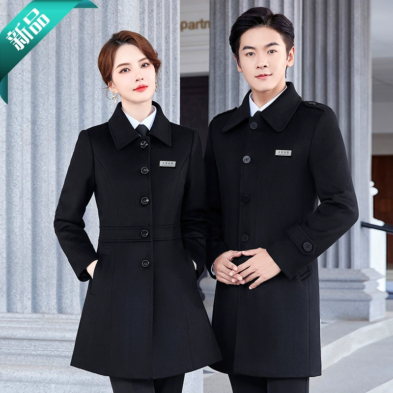 Продажа недвижимости офис рабочая одежда шерстяное пальто мужское и Женское зимнее утолщенное 4S магазин консультант по недвижимости шерстяное деловое пальто