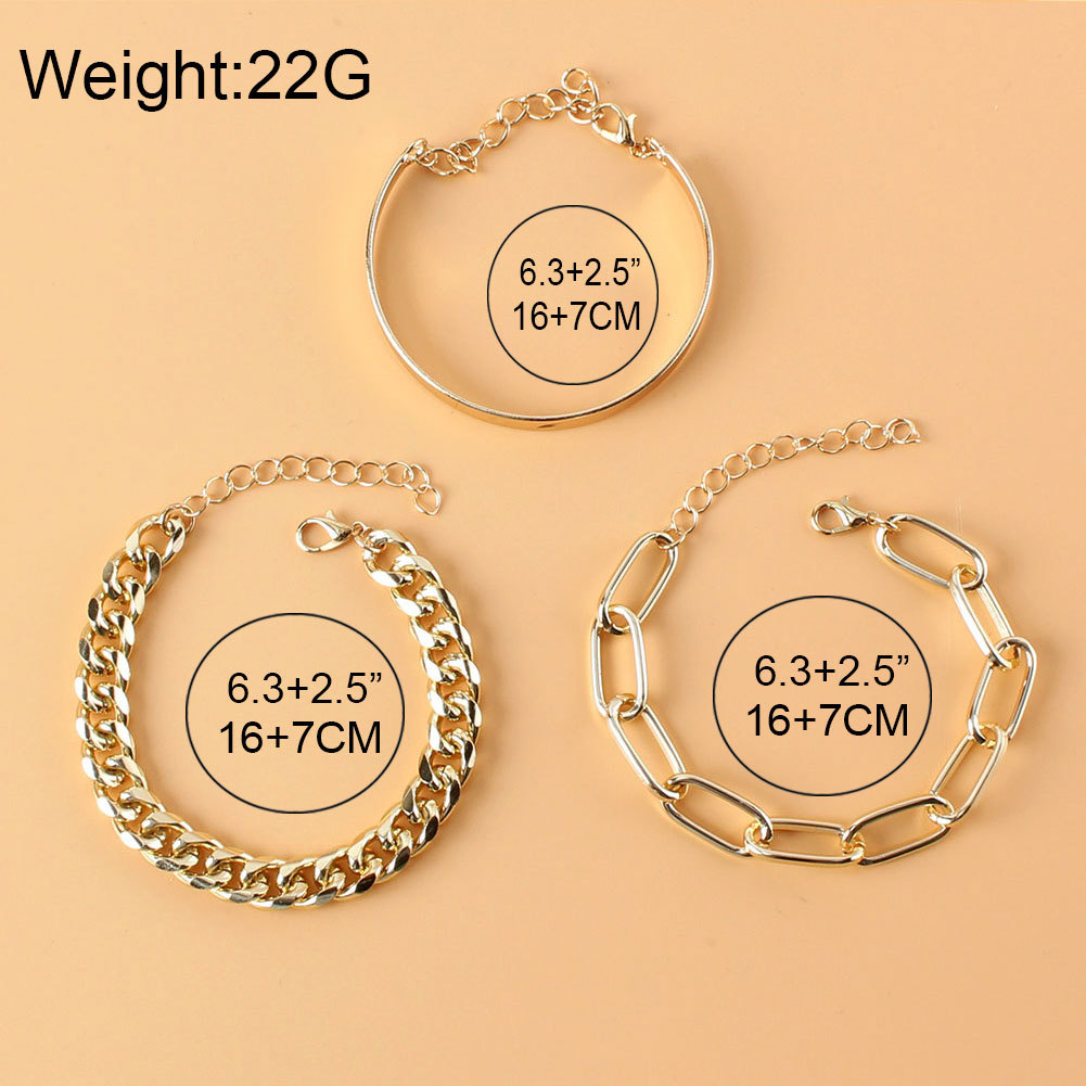 Wholesale Jewelry Simple Geometric Chain Alloy Bracelet Nihaojewelry display picture 1